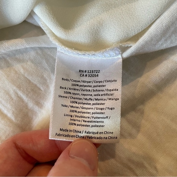 Anthropologie One September Attylie Cream Embroidered Peasant Top Small - Picture 11 of 13